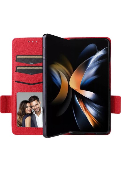 Samsung Galaxy Z Için Flip Case Fold 6 Kart Yuvaları Tutucu Manyetik Yan Pu (Yurt Dışından) fırsatları
