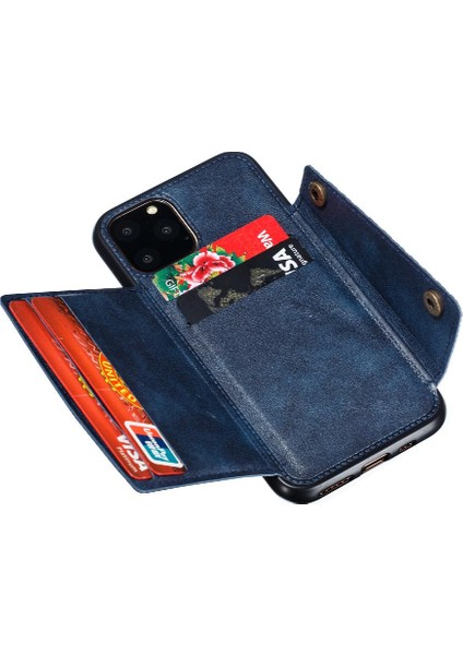 Iphone 12 Için Cüzdan Durumda Pro Max Kart Tutucu Buit Demir Kickstand Durumda (Yurt Dışından)