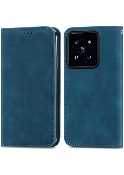 Xiaomi 14 5g Için Flip Case Kapak Darbeye Deri Kılıf Cüzdan (Yurt Dışından)