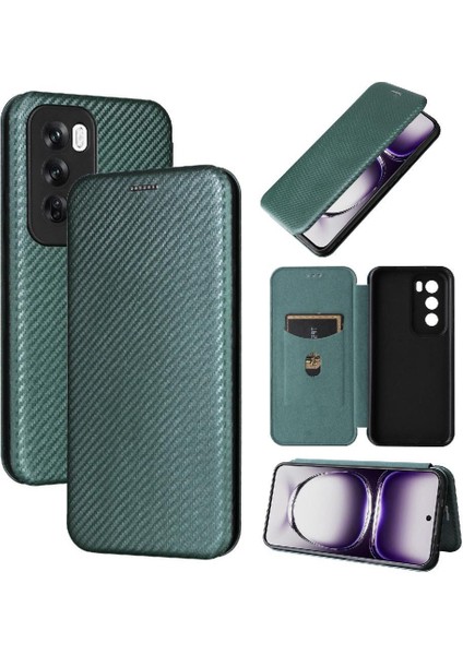 Kart Tutucu Kickstand Deri Folyo ile Oppo Oppo 12 5g Için Flip Case (Yurt Dışından)