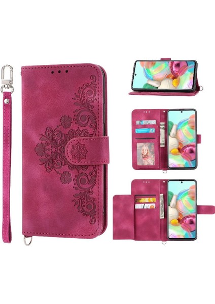 Samsung Galaxy A71 4g Çoklu Kredi Kartı Yuvaları Için Flip Case Kabartmalı (Yurt Dışından)