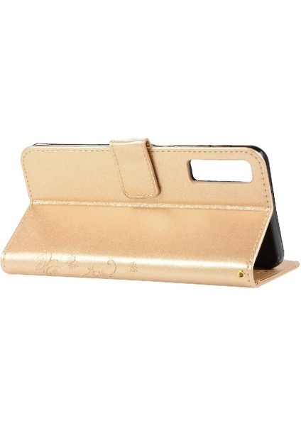 Samsung Galaxy A7 2018 Kickstand Pu Deri Kart Tutucu Için Filp Durumda (Yurt Dışından)