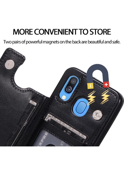 Kart Sahibi ile Samsung Galaxy A40 Pu Deri Kart Yuvaları Için Cüzdan Kılıf (Yurt Dışından) fırsatları