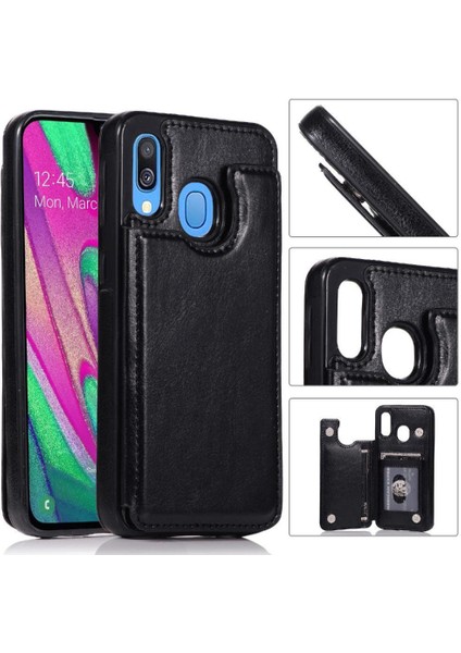 Kart Sahibi ile Samsung Galaxy A40 Pu Deri Kart Yuvaları Için Cüzdan Kılıf (Yurt Dışından) indirimleri