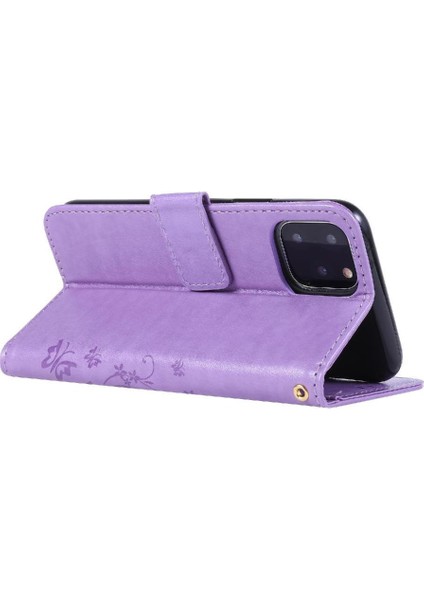 IPhone 12 Için Filp Durumda Pro Max Kart Tutucu Bilek Kayışı Pu Deri Kapatma (Yurt Dışından)