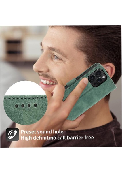 IPhone 15 Için Flip Case Pro Max Bileklik Nakit Cep Kart Yuvaları Manyetik (Yurt Dışından)