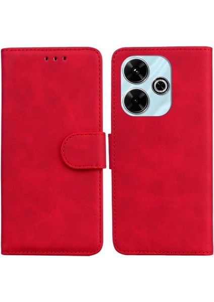 Xiaomi Poco M6 4g Için Flip Case Manyetik Standı Tutucu Kart Yuvası Premium Pu (Yurt Dışından)