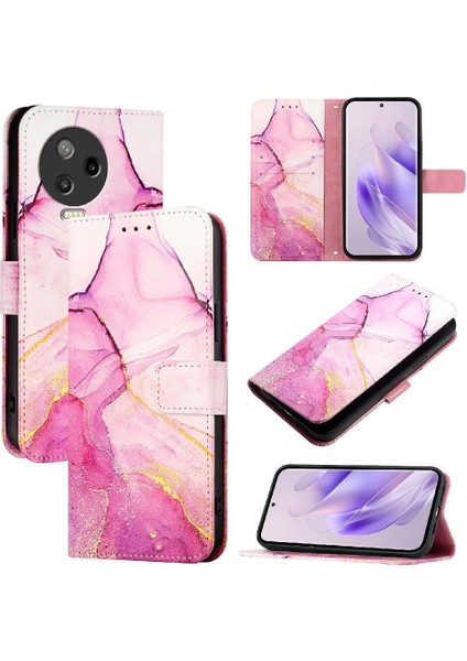 Infinix Not 12 Pro 4g Cüzdan Pu Deri Mermer Desen Kickstand Için Kılıf (Yurt Dışından)