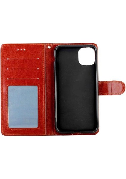 IPhone 11 Için Flip Case Pro Max Darbeye Pu Deri Kickstand Kart (Yurt Dışından)
