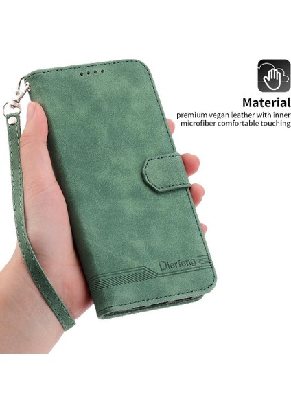 IPhone 16 Pro Manyetik Kapatma Bileklik Premium Nakit Kartı Için Flip Case (Yurt Dışından)