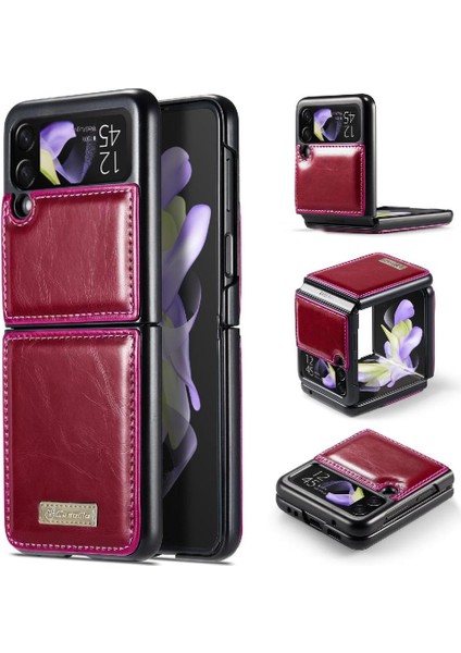 Samsung Galaxy Z Flip 4 Için Flip Case 5g Kickstand Kart Tutucu Retro (Yurt Dışından)