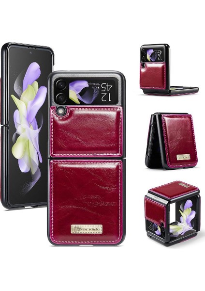 Samsung Galaxy Z Flip 4 Için Flip Case 5g Kickstand Kart Tutucu Retro (Yurt Dışından)