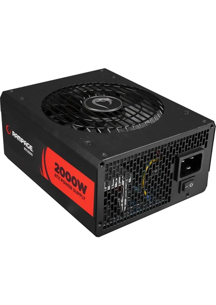 BTC2000 Real 2000W 16* Pcıe VGA Soket 14CM+8CM 2* Fanlı Bitcoin Power Supply