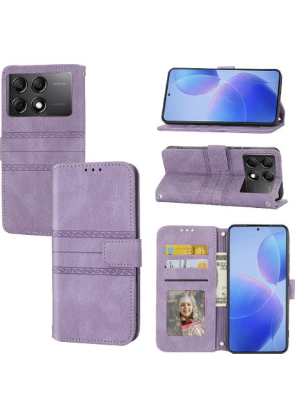 Xiaomi Poco X6 Için Flip Case Cüzdan Kılıf Darbeye Koruyucu Kickstand (Yurt Dışından)