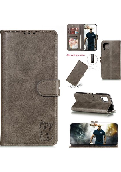 Samsung Galaxy Wallet 5g Kickstand Manyetik Kapatma Kartı Için Cüzdan Kılıf (Yurt Dışından)