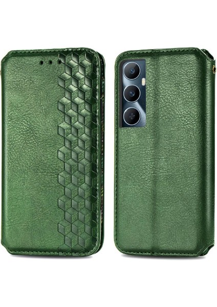 Realme C65 Için Flip Case Moda Tasarım Deri Kılıf Kapak Kapak Cüzdan (Yurt Dışından)