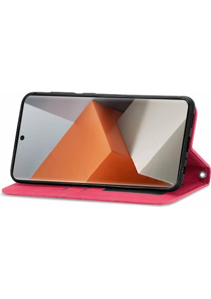 Xiaomi Redmi Not Için Flip Case 13 Pro Artı Kapak Çevirin Deri Kılıf Basit (Yurt Dışından)