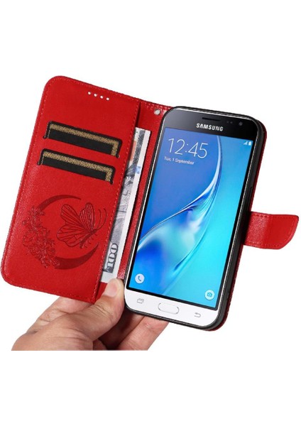 SZY Mall Kredi Kartı Yuvası Ayrılabilir El ile Samsung Galaxy J3 2016 Için Flip Case (Yurt Dışından)