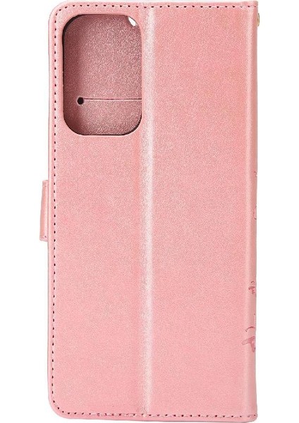 Samsung Galaxy Için Filp Durumda A52S 5g Bilek Kayışı Pu Deri Manyetik Kart (Yurt Dışından)