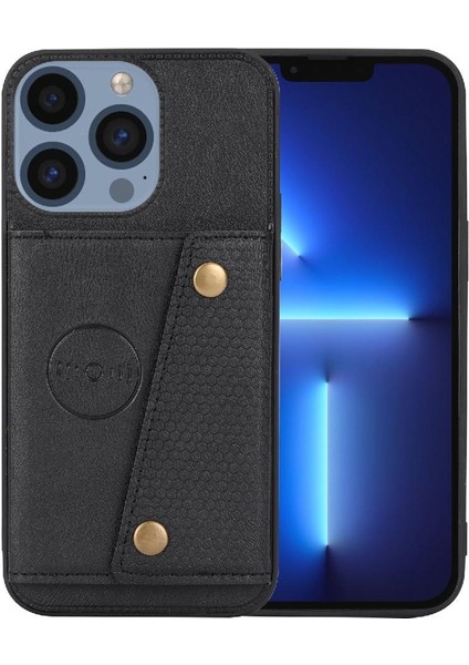 Iphone 15 Pro Max Buit Için Cüzdan Kılıf Demir Kickstand Cüzdan Kılıf Kartı (Yurt Dışından)