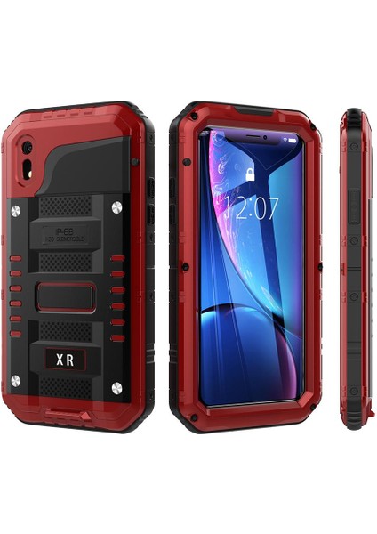 Iphone Xr Için Su Geçirmez Kılıf Metal Tam Vücut IP68 Su Geçirmez Tam Ağır (Yurt Dışından)