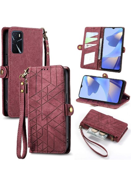 Oppo A16 Için Flip CASE/A16S/A54S Deri Kılıf Cüzdan Basit Iş Çevirme (Yurt Dışından)