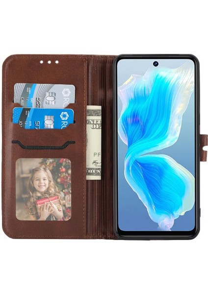 Google Piksel 8 Pro Kabartmalı Kickstand Manyetik Kapatma Için Cüzdan Kılıf (Yurt Dışından)