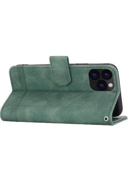 IPhone 11 Için Flip Case Pro Kart Yuvaları Bileklik Manyetik Kapatma Nakit (Yurt Dışından)