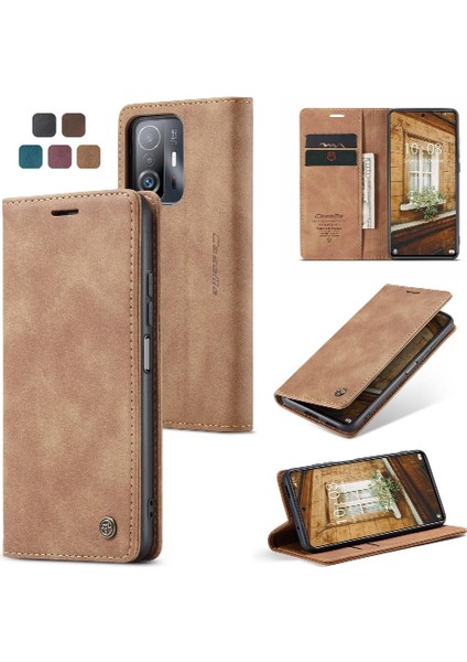Xiaomi 11T Için Flip CASE/11T Pro Flip Folio Kitap Vintage Pu Deri Cüzdan (Yurt Dışından)