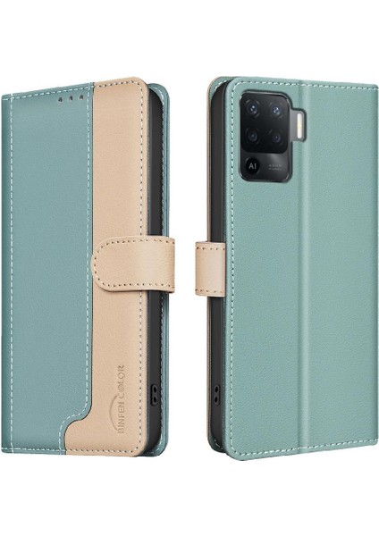 SZY Mall Oppo A94 4g Için Flip Case Kickstand Flip Folio Darbeye Tpu Iç Kabuk (Yurt Dışından)