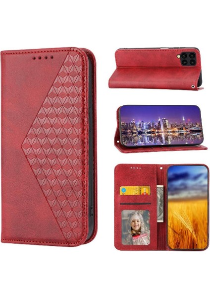 Samsung Galaxy A12 5g Standı Için Flip Case Günlük Kullanım Eşkenar Dörtgen Şekli El (Yurt Dışından)