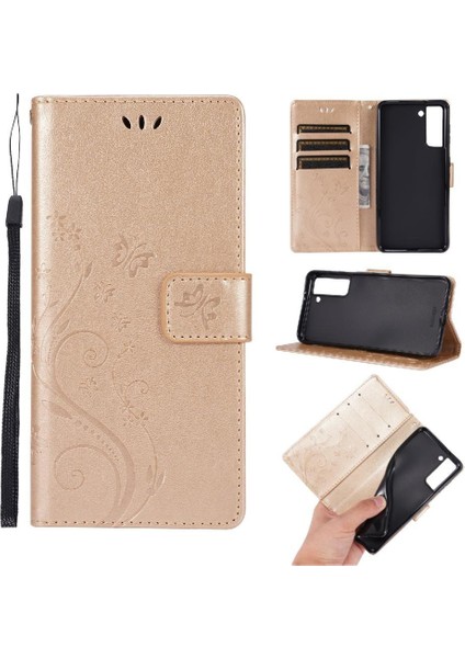 Samsung Galaxy S21 Için Kickstand Durumda Kart Tutucu Manyetik Kapatma Pu (Yurt Dışından)