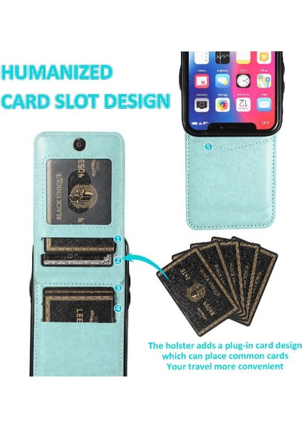 Kredi Premium Deri Çanta ile IPhone X/xs Kart Sahibi ile Uyumlu (Yurt Dışından)