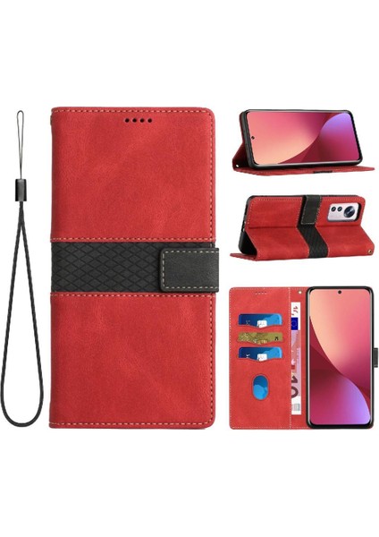 Xiaomi 12 Lite Için Cüzdan Durumda Çizilmeye Dayanıklı Manyetik Kapatma Kartı (Yurt Dışından)