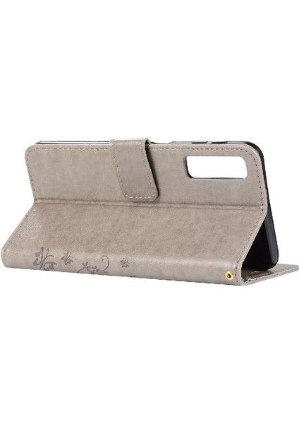 Samsung Galaxy A7 2018 Kickstand Pu Deri Kart Tutucu Için Filp Durumda (Yurt Dışından)