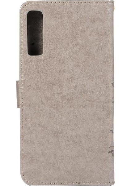 Samsung Galaxy A7 2018 Kickstand Pu Deri Kart Tutucu Için Filp Durumda (Yurt Dışından)