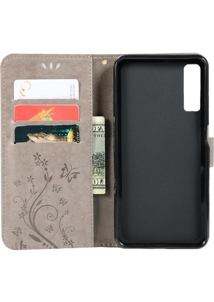 Samsung Galaxy A7 2018 Kickstand Pu Deri Kart Tutucu Için Filp Durumda (Yurt Dışından)