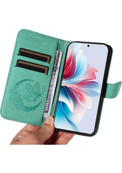 Kredi Kartı Yuvası ile Oppo Credit 11F 5g Yüksek Kaliteli Deri Için Flip Case (Yurt Dışından)