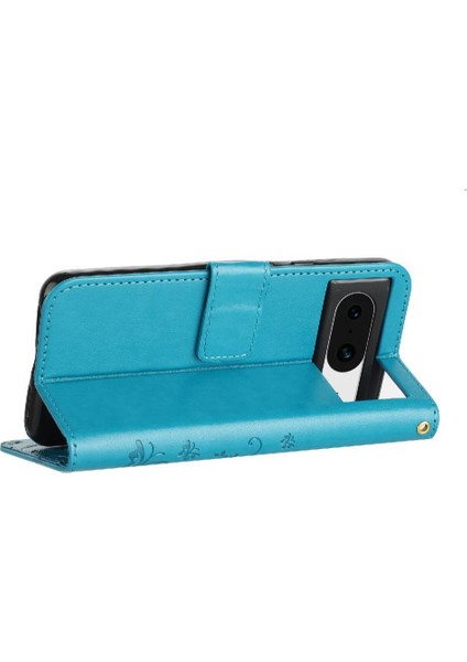 Google Piksel 8 Kickstand Bilek Kayışı Kart Tutucu Manyetik Pu Için Filp Durumda (Yurt Dışından)
