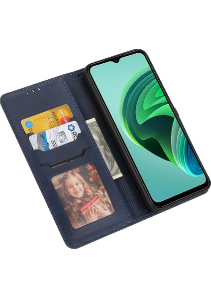 Cüzdan Kılıf Için Xiaomi Redmi Not 11R Manyetik Kapatma Kickstand Kart Tüm (Yurt Dışından)