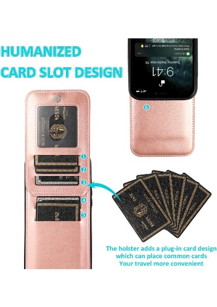 Kredi ile IPhone 13 Pro Max Manyetik Toka Kickstand ile Uyumlu (Yurt Dışından)