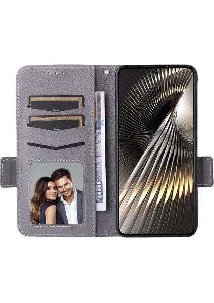 Xiaomi Poco F6 Manyetik Kart Yuvaları Tutucu Yan Toka Pu Deri (Yurt Dışından)