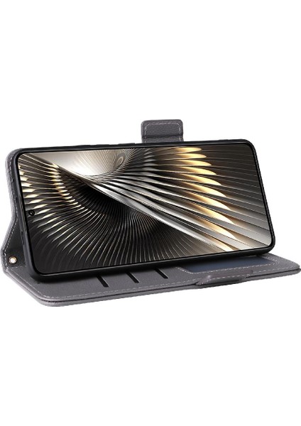 Xiaomi Poco F6 Manyetik Kart Yuvaları Tutucu Yan Toka Pu Deri (Yurt Dışından)
