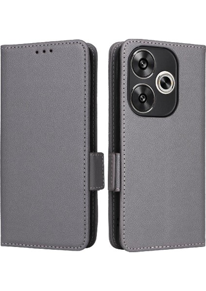 Xiaomi Poco F6 Manyetik Kart Yuvaları Tutucu Yan Toka Pu Deri (Yurt Dışından)