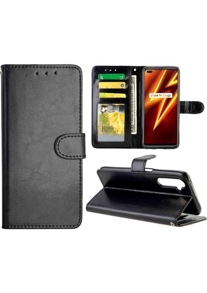 Realme 6 Pro Için Flip Case Kart Tutucu Kickstand Pu Deri Manyetik (Yurt Dışından)