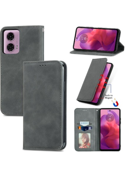 Motorola Moto G24 Flip Kapak Cüzdan Için Flip Case Basit Iş Deri (Yurt Dışından) indirimleri