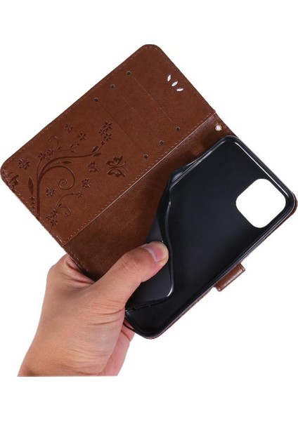 IPhone 11 Için Filp Durumda Pro Max Kart Tutucu Bilek Kayışı Kickstand Pu (Yurt Dışından)