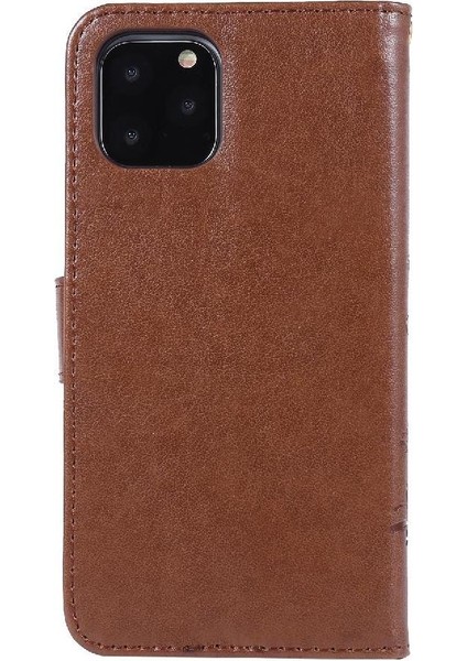 IPhone 11 Için Filp Durumda Pro Max Kart Tutucu Bilek Kayışı Kickstand Pu (Yurt Dışından)