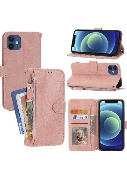 Iphone 12 Için Flip Case Mini Kart Tutucu Anti Scratch Pu Deri Manyetik (Yurt Dışından)