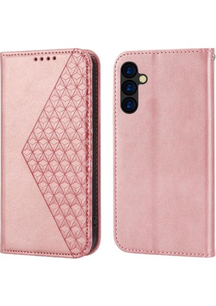 Samsung Galaxy M14 5g Için Flip Case Standı Cüzdan El Kayışı Eşkenar Dörtgen Şekli (Yurt Dışından)